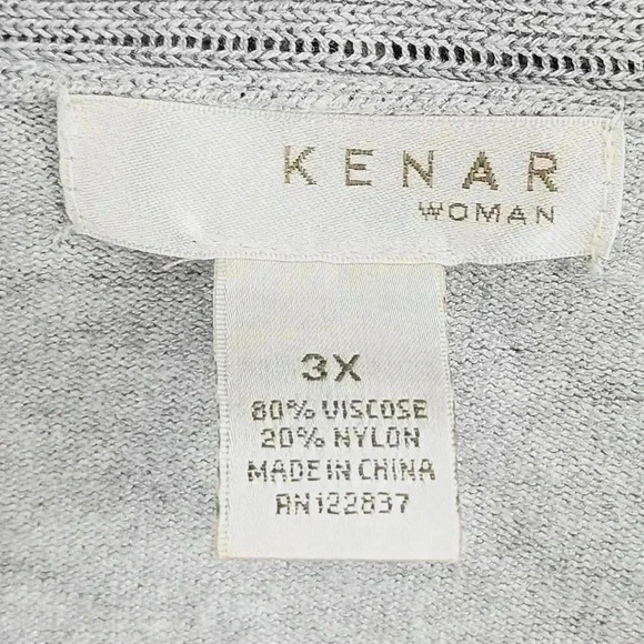 Kenar Open front half sleeve sweater cardigan women's 3X - Picture 4 of 6